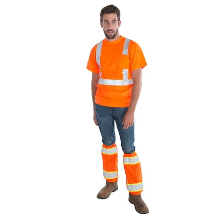 Cordova Leg Gaiters, Class E, Hi-Vis Orange Mesh, PR VLG200